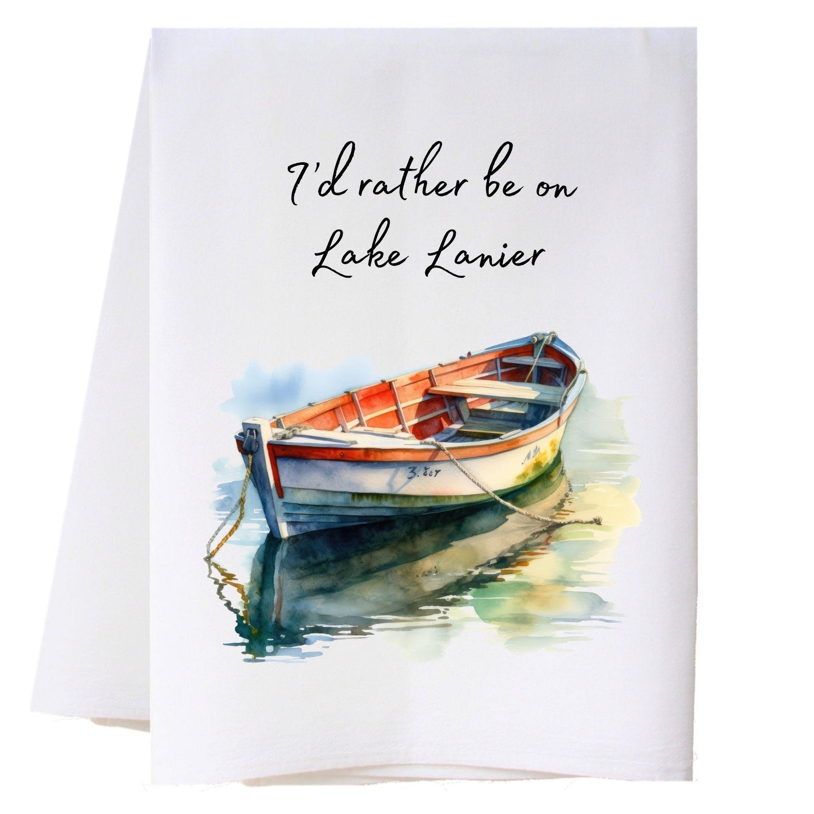 Lake Boat Kitchen Towel