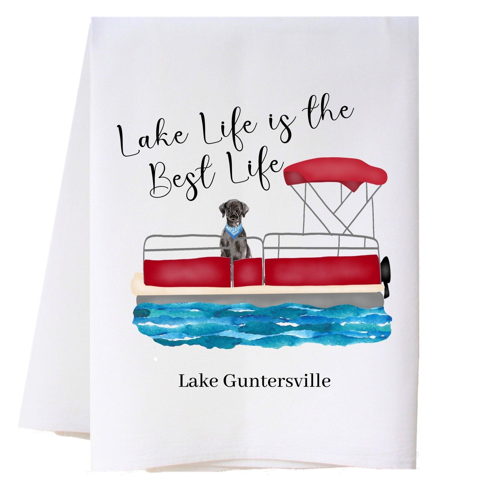 Lake Life Pontoon Kitchen Towel Kitchen Towels - Southern Sisters