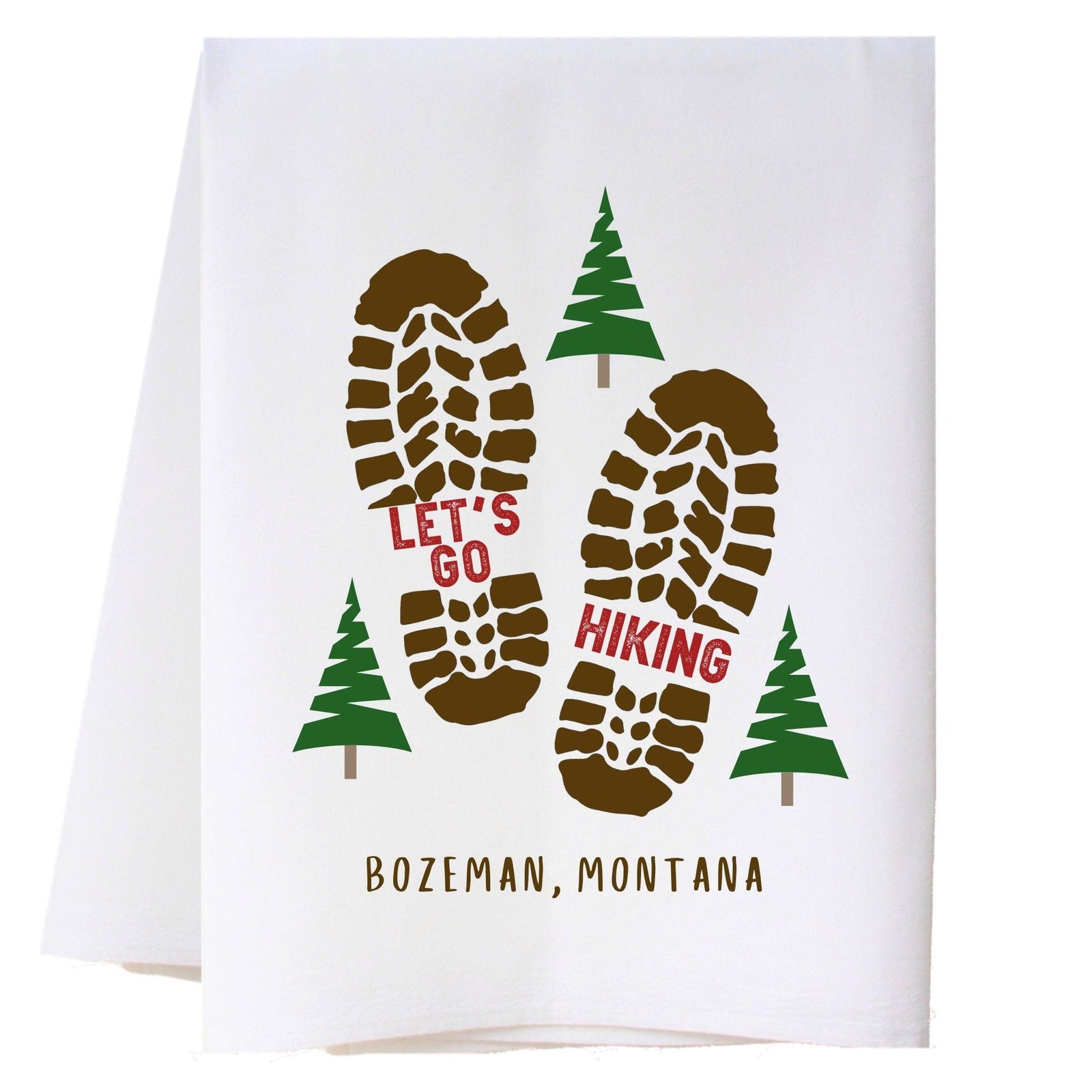 Let's Go Hiking Kitchen Towel