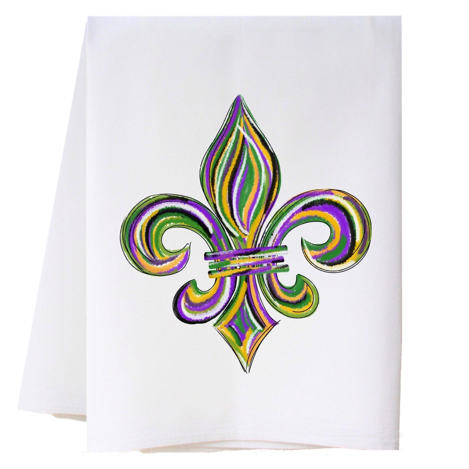Mardi Gras Fleur De Lis Kitchen Towel Kitchen Towels - Southern Sisters