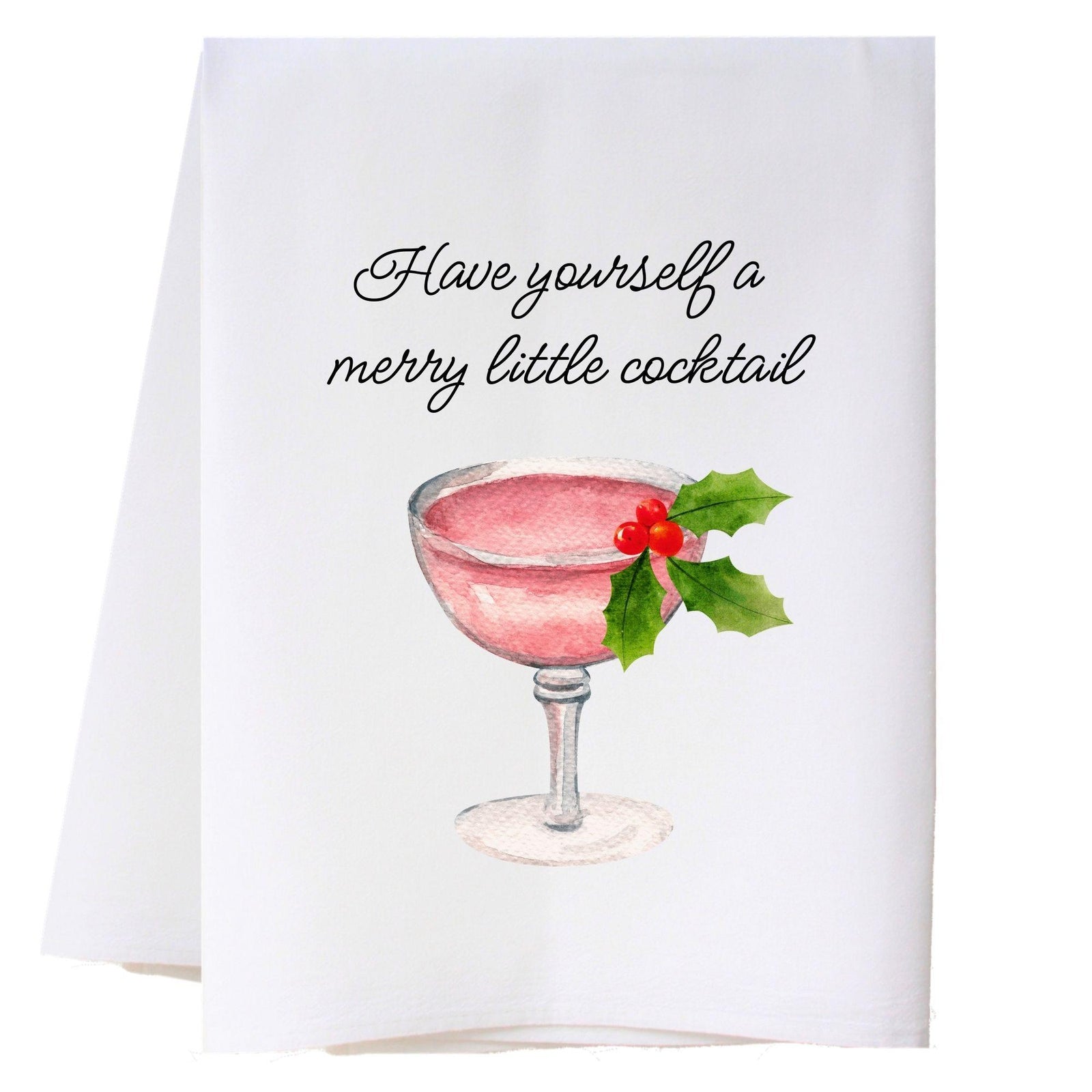 Merry Little Cocktail Kitchen Towel