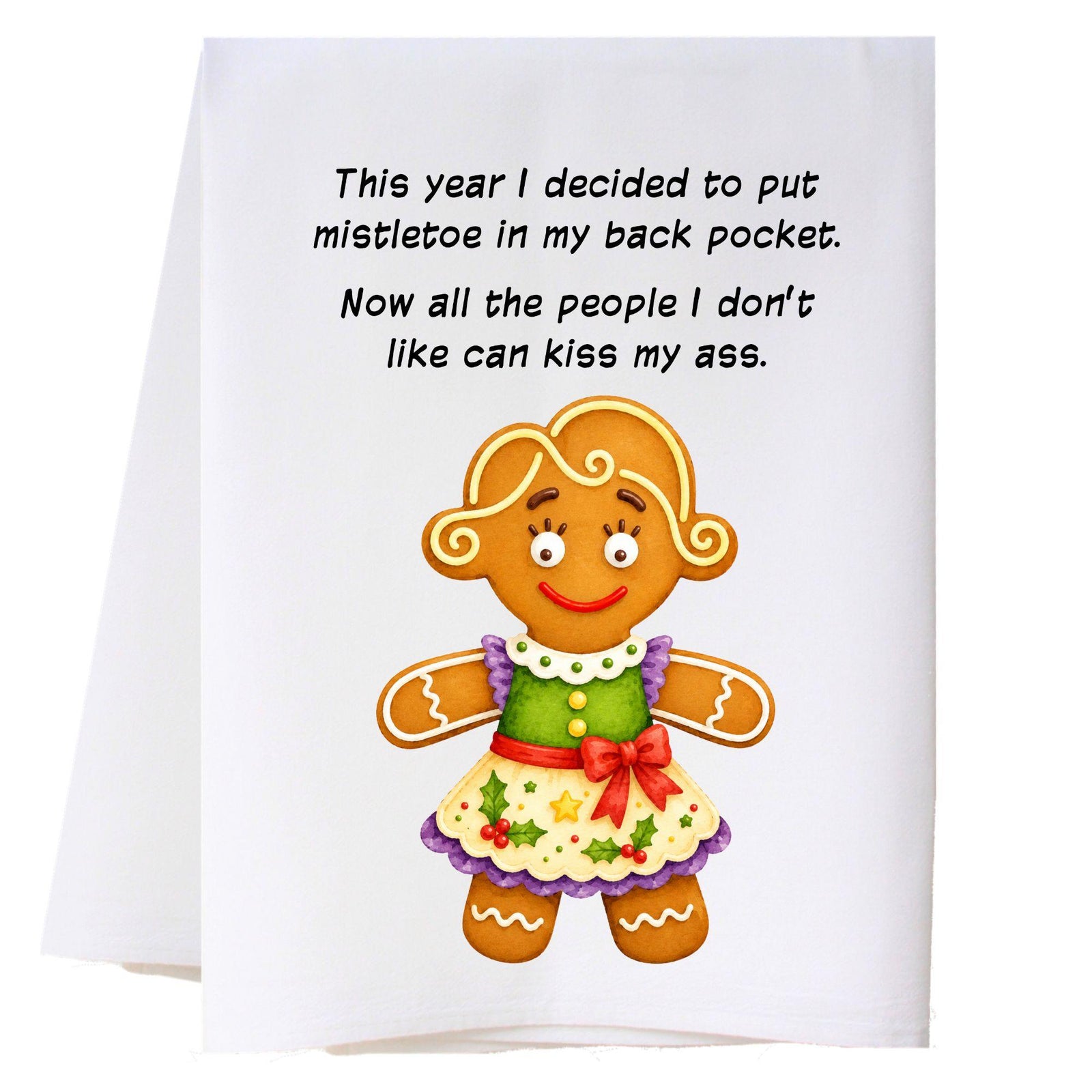 Mistletoe Back Pocket Kitchen Towel