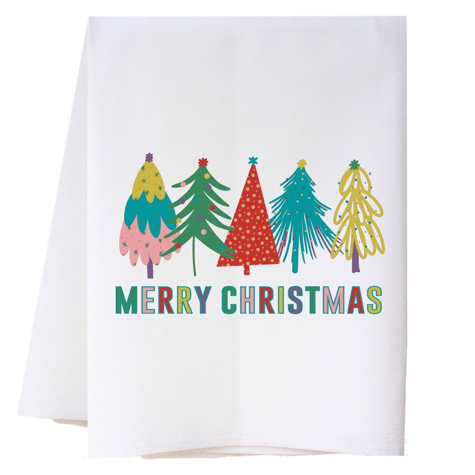 Multi Christmas Trees Kitchen Towel