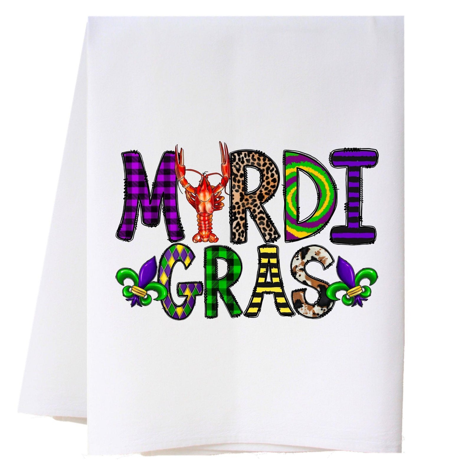 Multi Mardi Gras Kitchen Towel