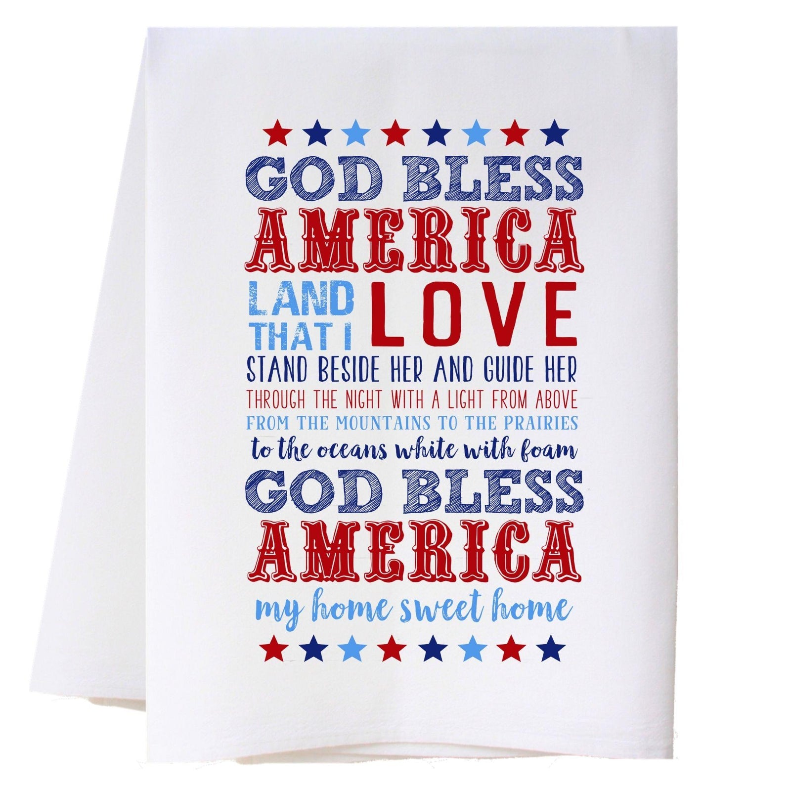 Multi Text America Kitchen Towel