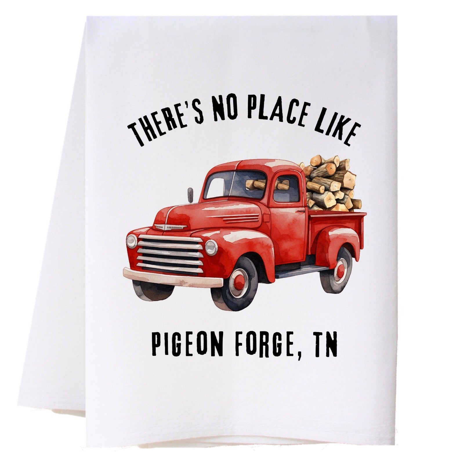 No Place Like Red Truck Kitchen Towel