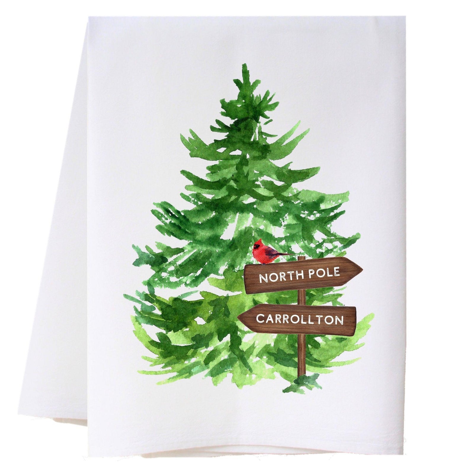 North Pole Directional Sign Kitchen Towel Kitchen Towels - Southern Sisters