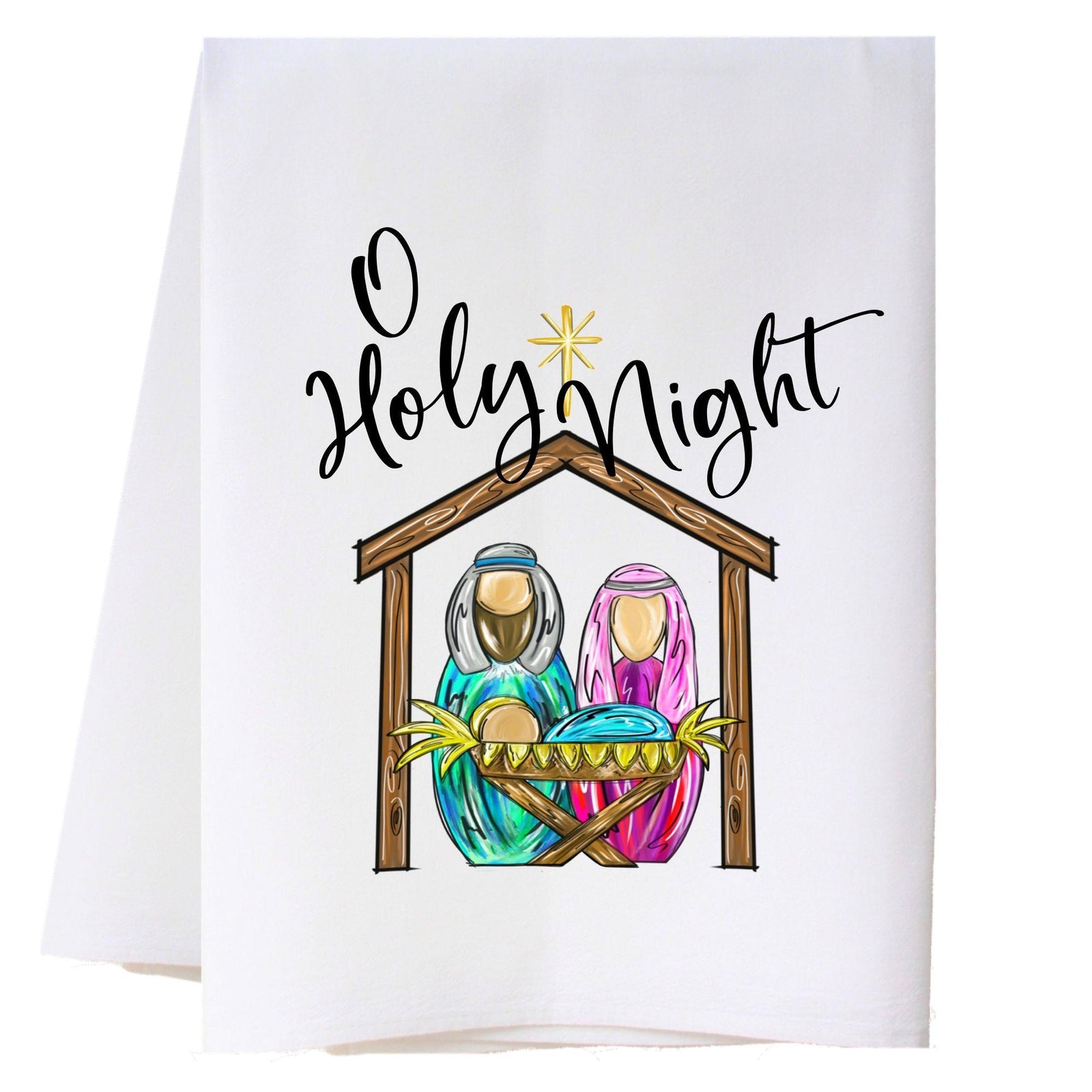O Holy Night Nativity Kitchen Towel Kitchen Towels - Southern Sisters