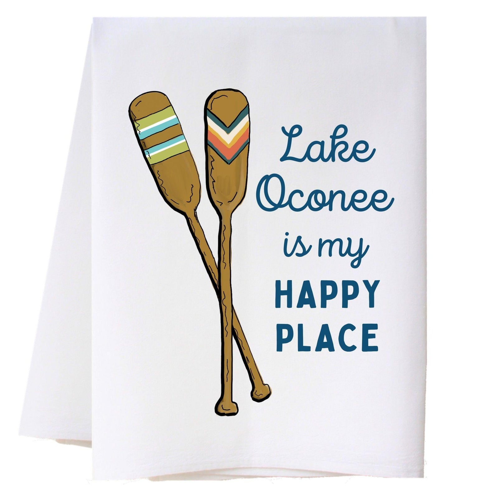 Oars Happy Place Kitchen Towel
