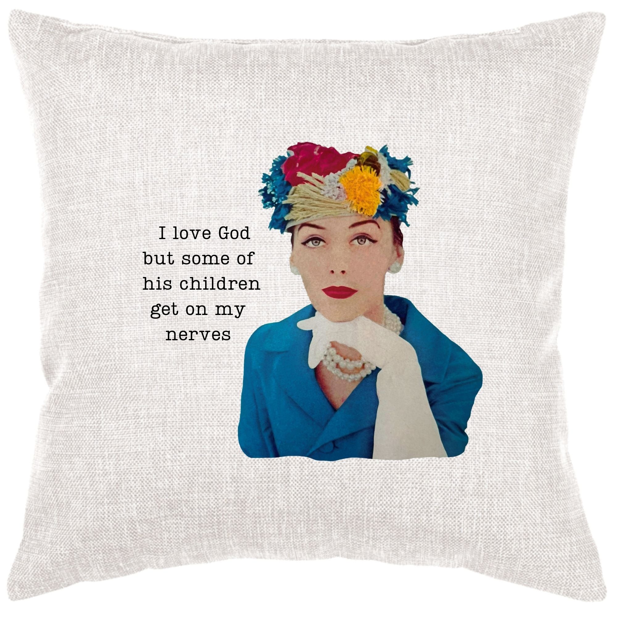 On My Nerves Cottage Pillow Cover