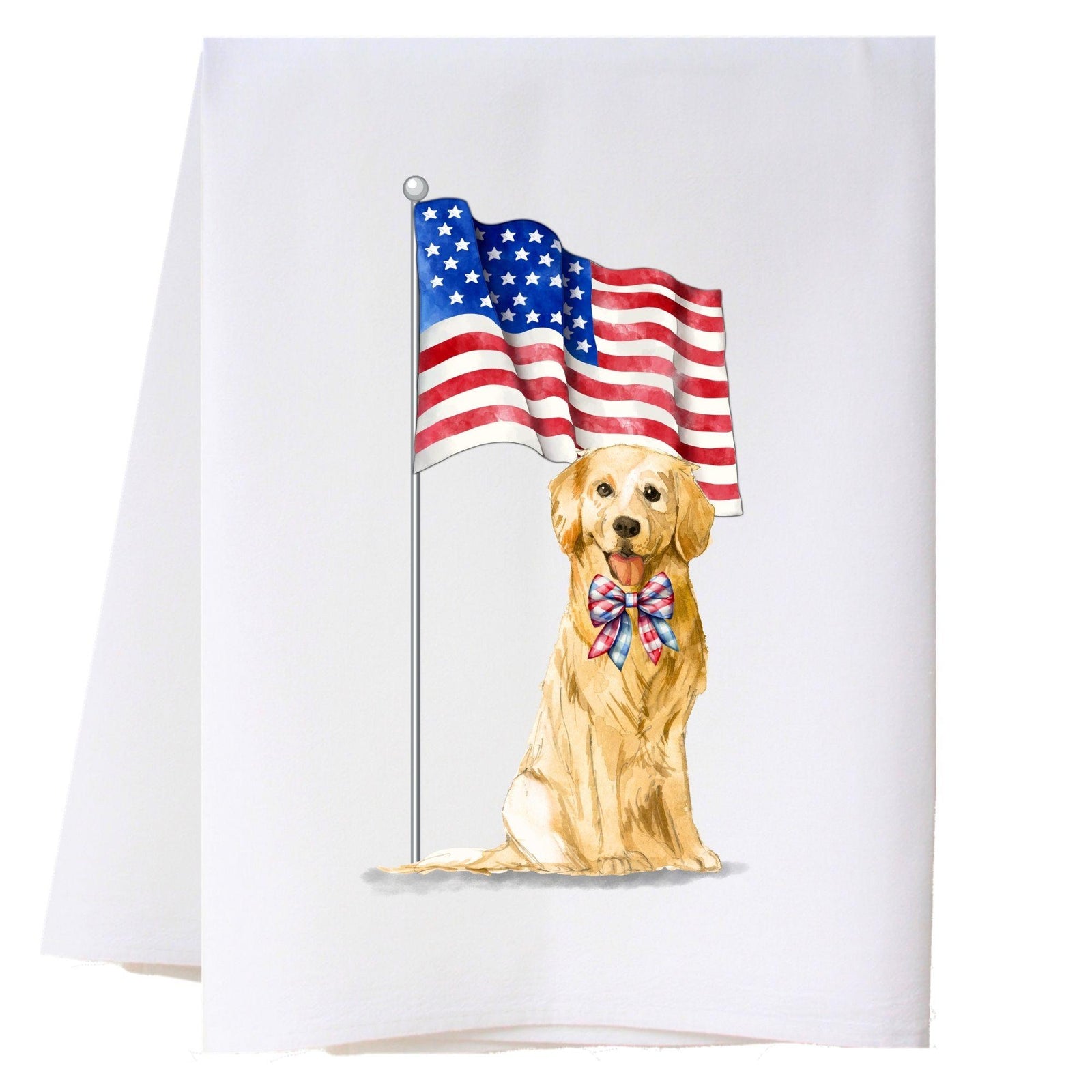 Patriotic Dog Kitchen Towel