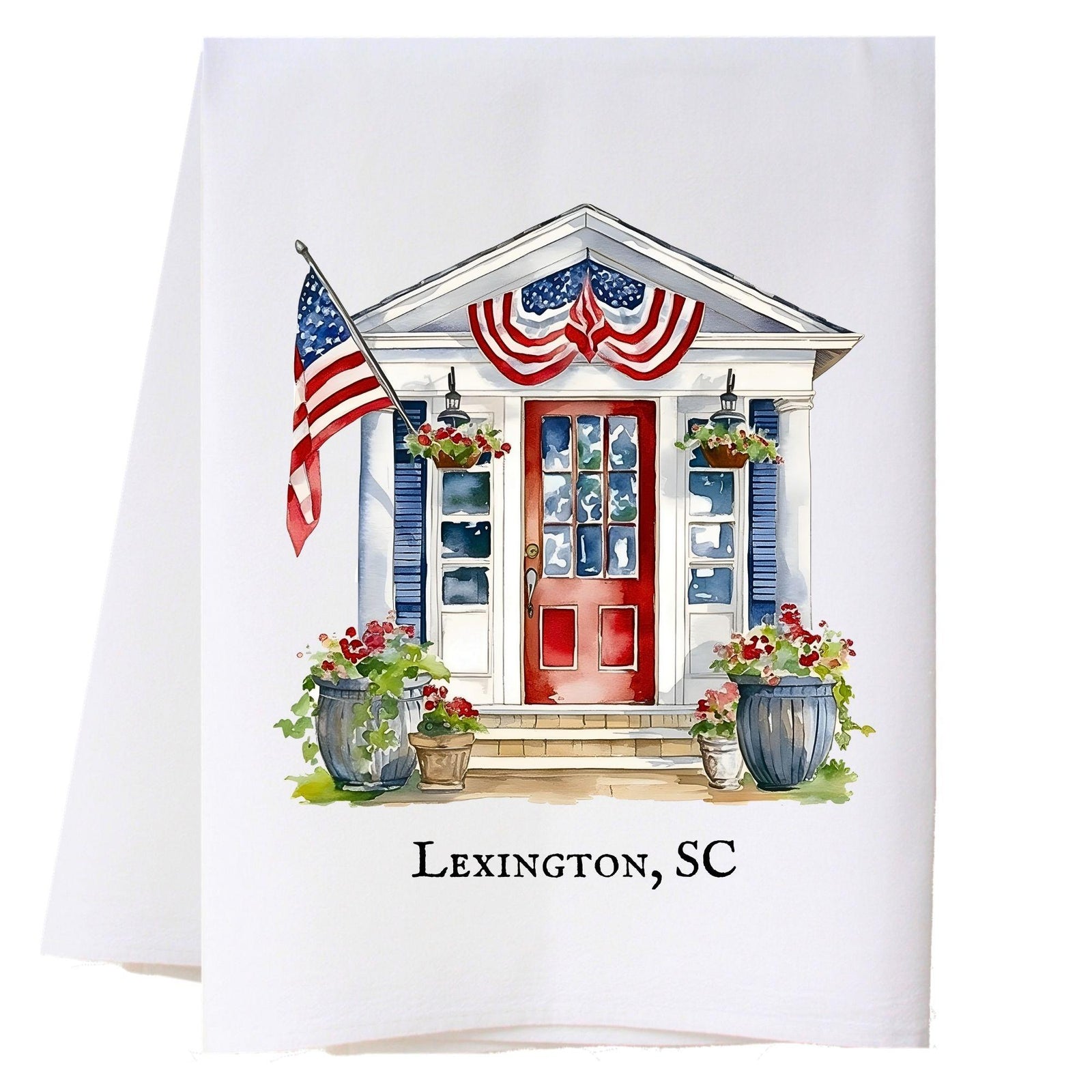 Patriotic Front Door Kitchen Towel