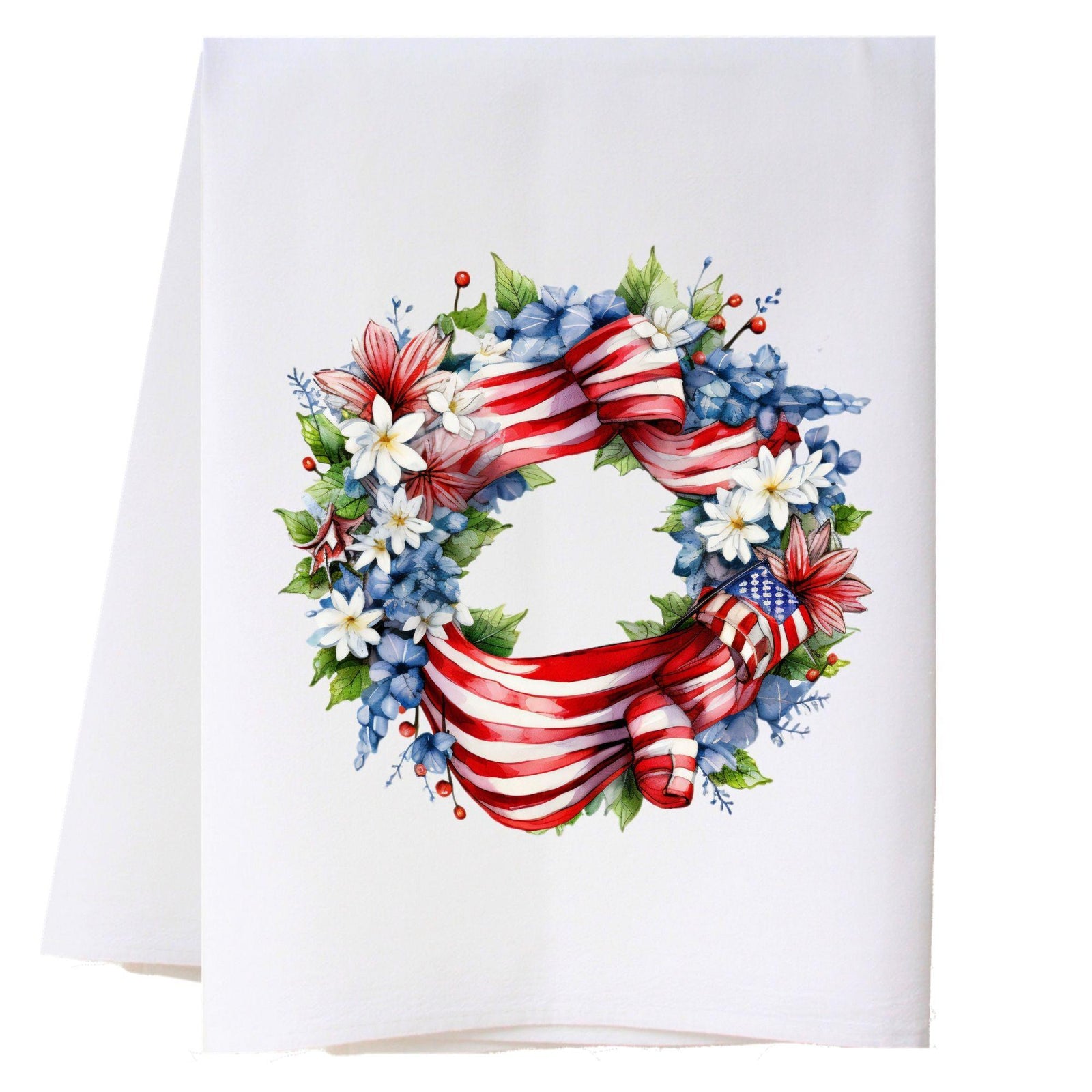 Patriotic Wreath Kitchen Towel