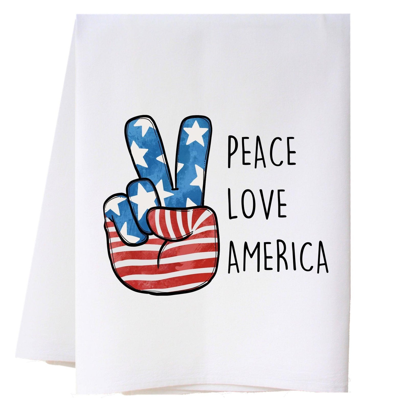 Peace Love America Kitchen Towel