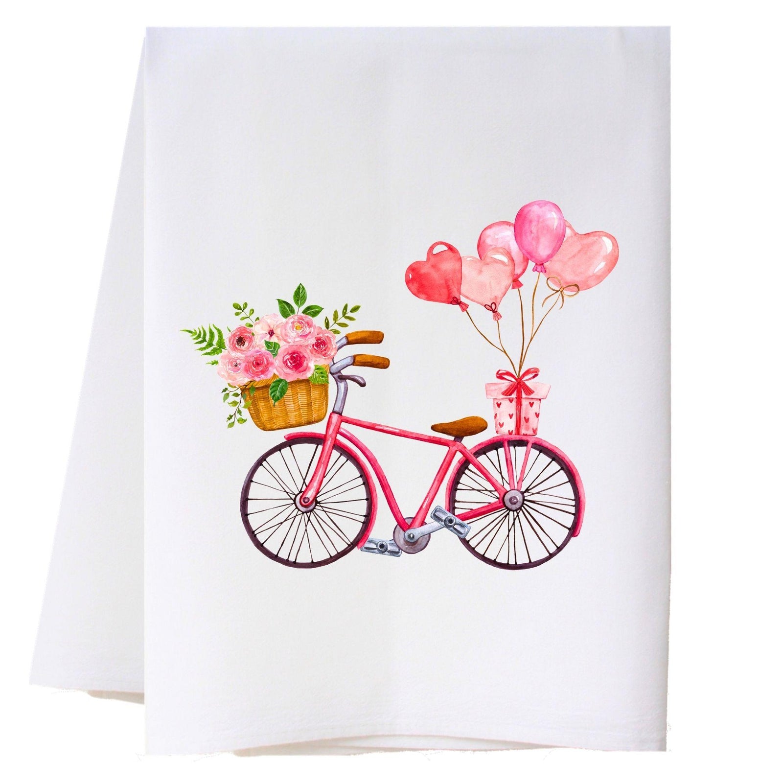 Pink Bicycle Kitchen Towel
