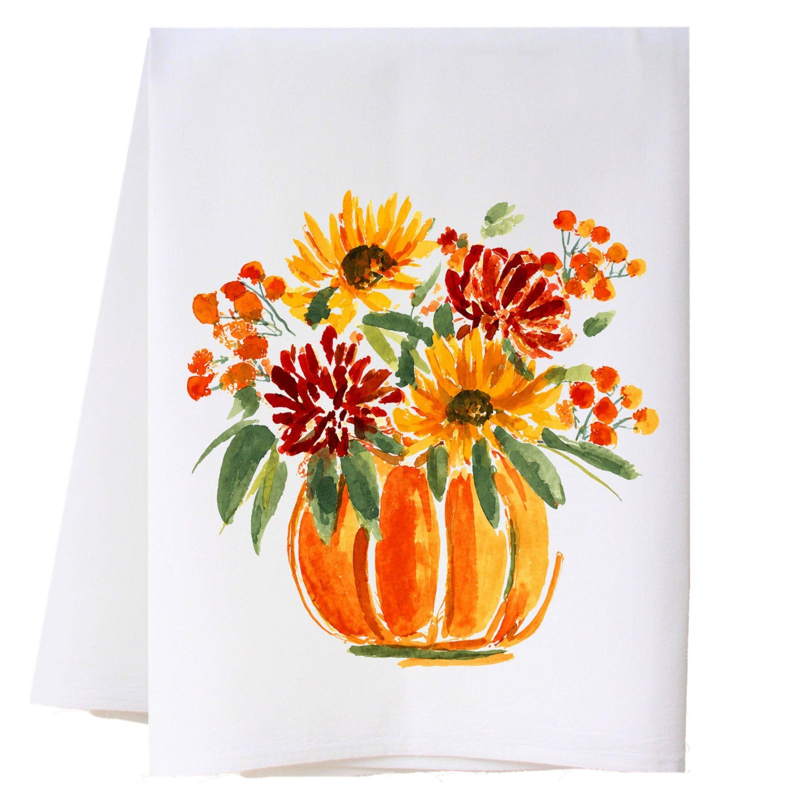Pumpkin Floral Kitchen Towel