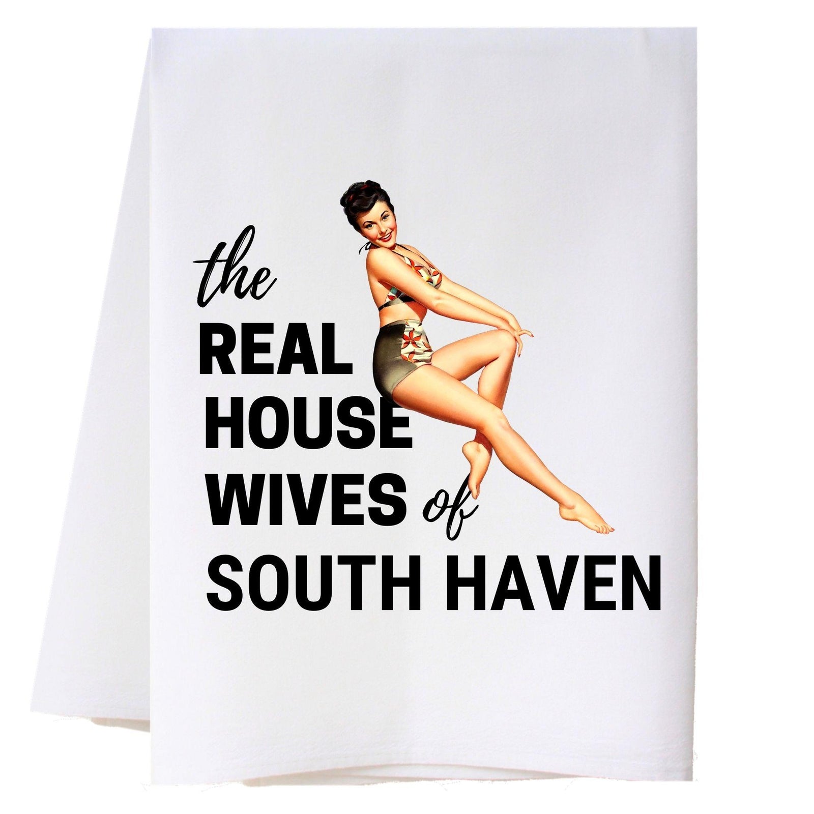 Real Housewives Bathing Beauty Kitchen Towel Kitchen Towels - Southern Sisters