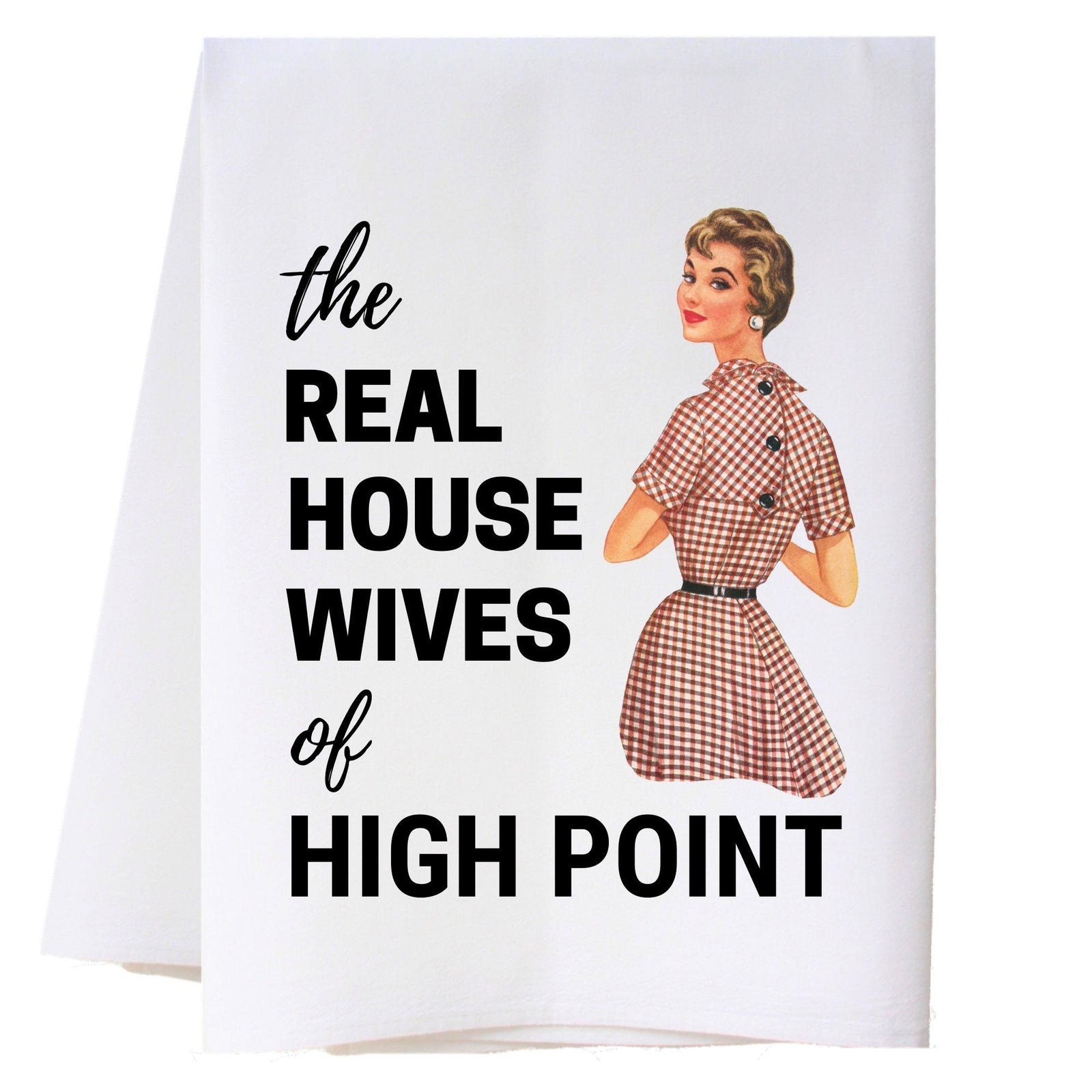 Real Housewives Checked Dress Kitchen Towel
