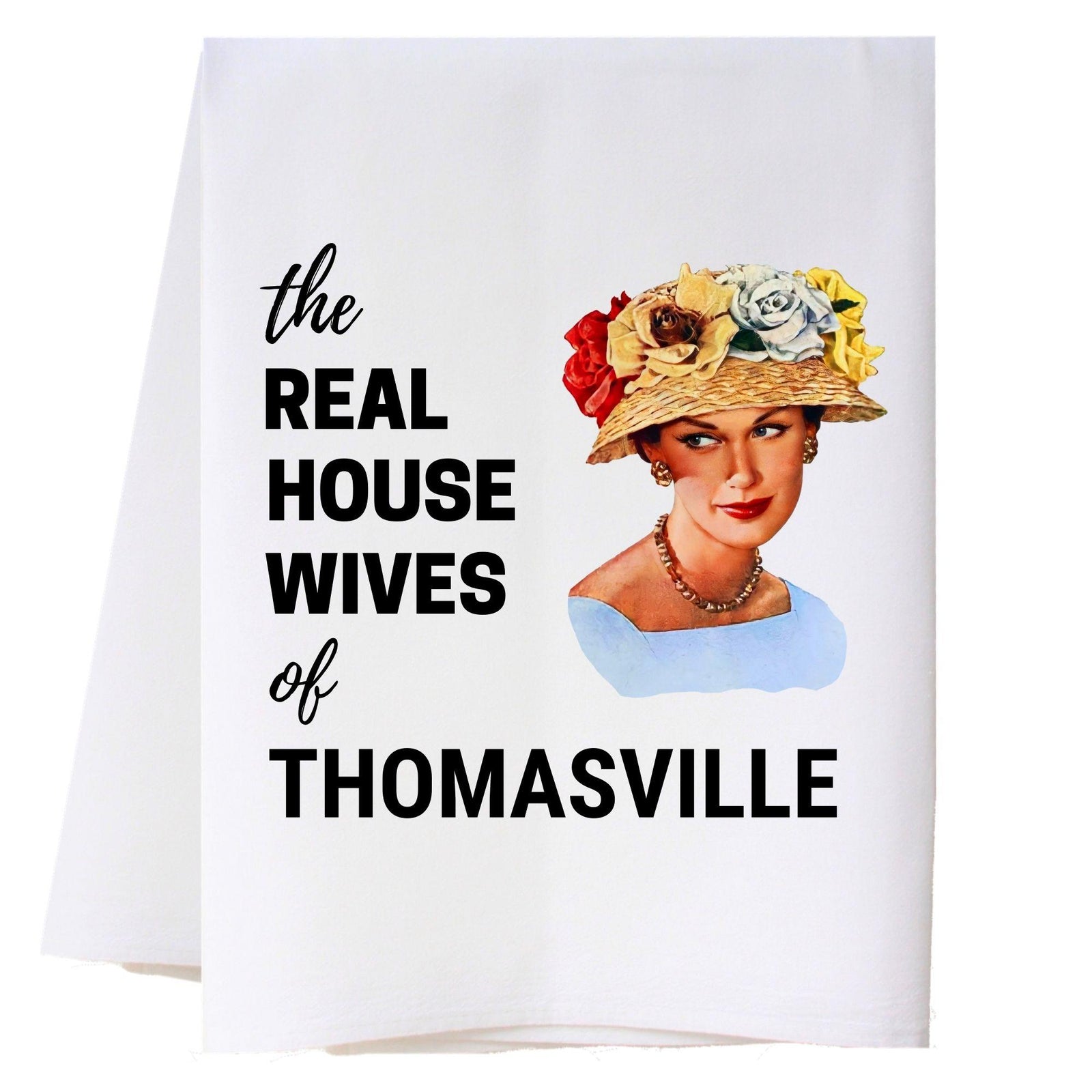 Real Housewives Lady In Hat Kitchen Towel
