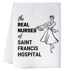 Real Nurses - Black Kitchen Towel Kitchen Towels - Southern Sisters