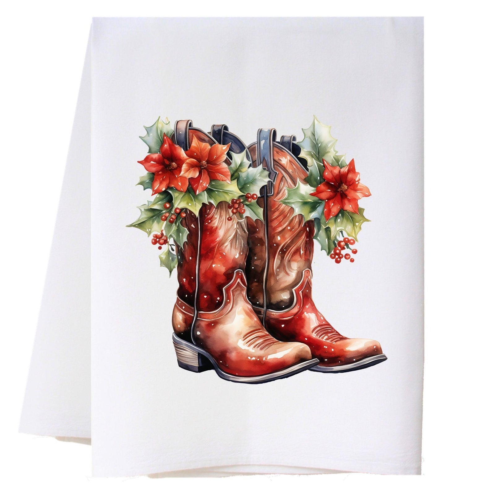 Red Cowboy Boots Kitchen Towel
