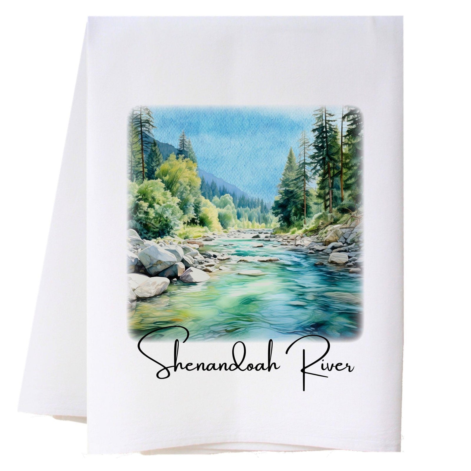 River Scene 2 Kitchen Towel