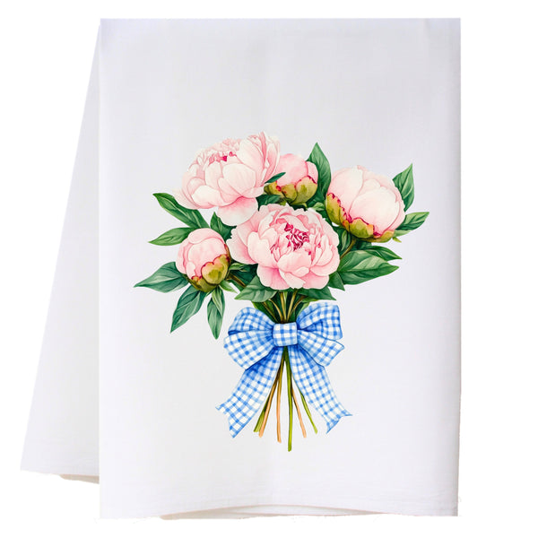 Spring Peonies Kitchen Towel