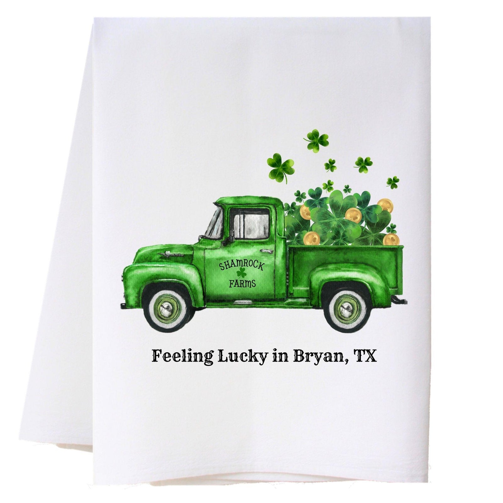 Shamrock Truck Kitchen Towel