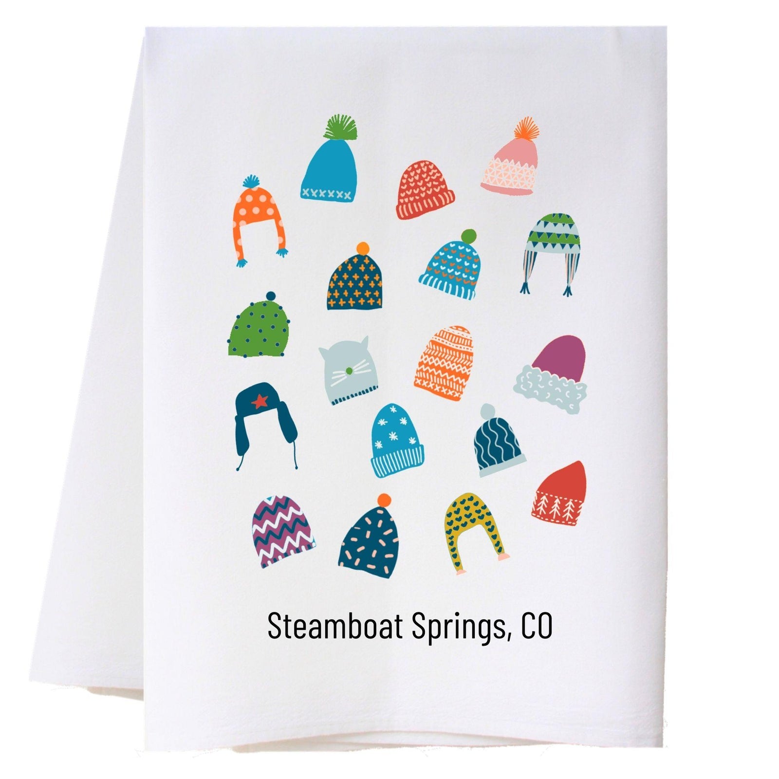 Ski Hats Kitchen Towel