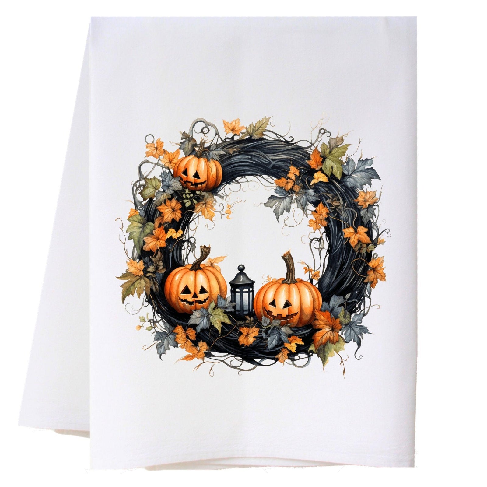Spooky Wreath Kitchen Towel