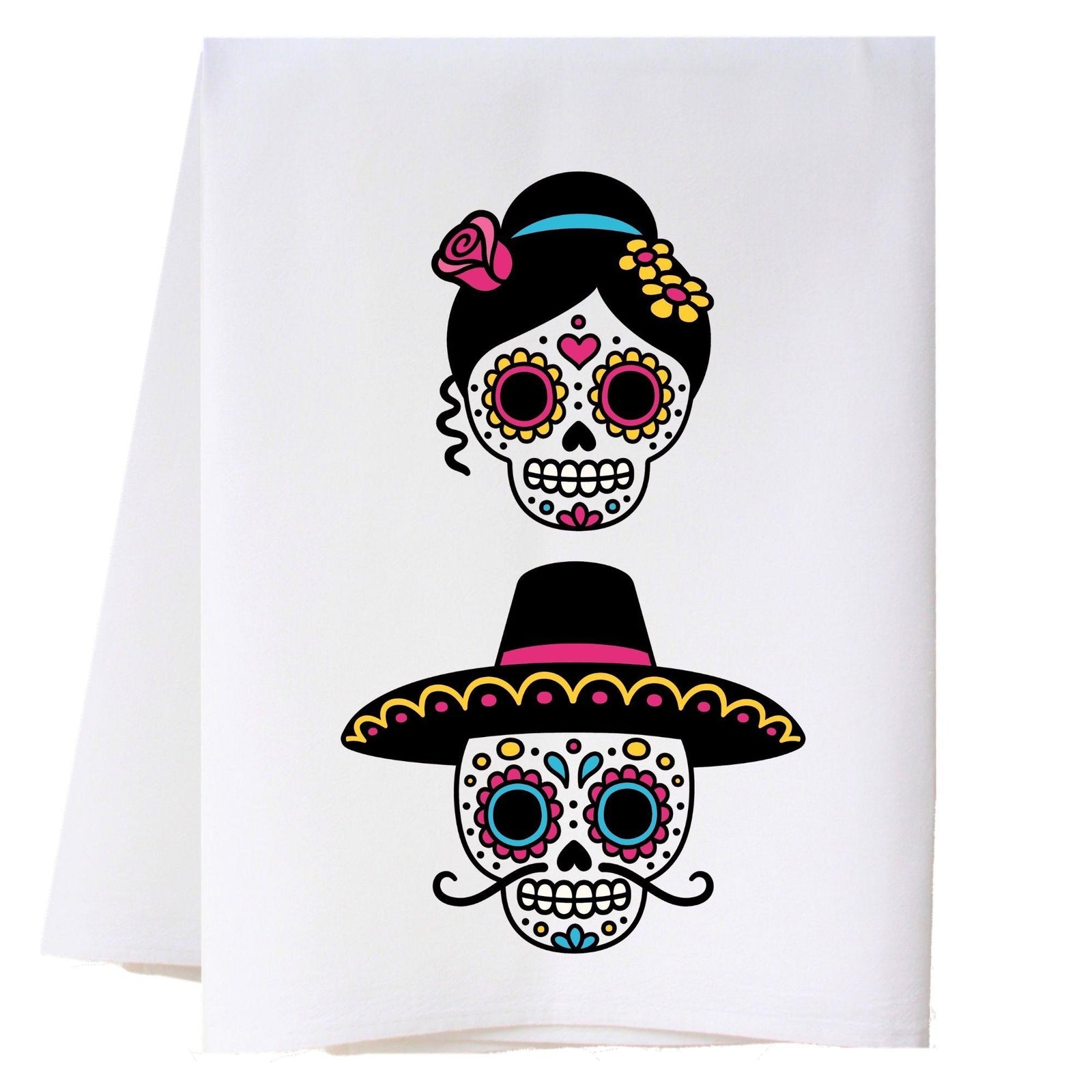 Sugar Skull Couple Kitchen Towel Kitchen Towels - Southern Sisters