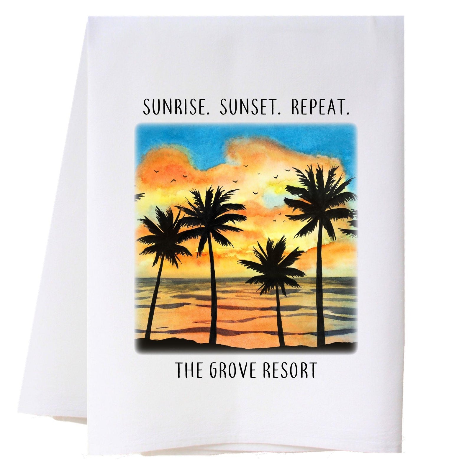 Sunset And Palms Kitchen Towel Kitchen Towels - Southern Sisters