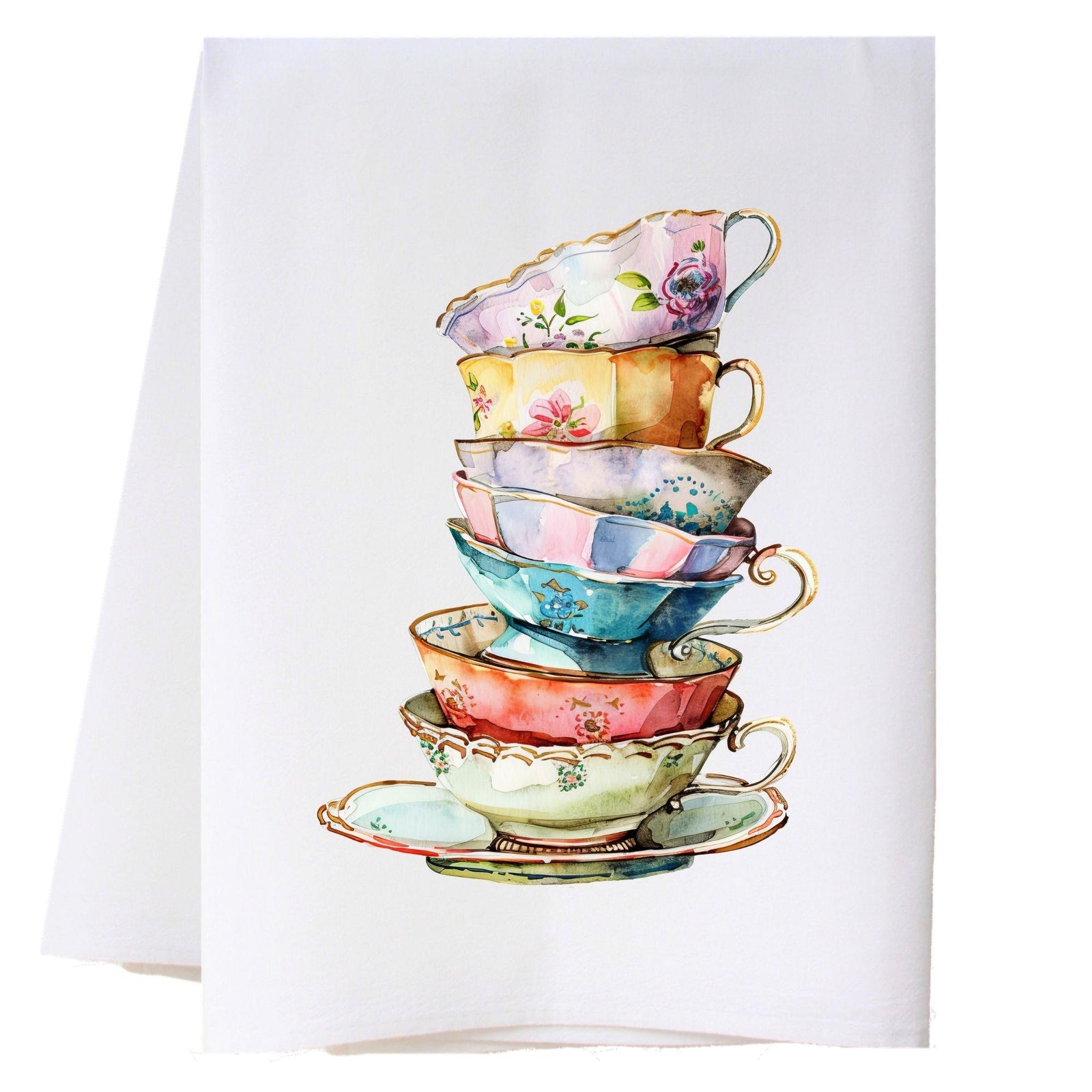 Tea Cup Collection Kitchen Towel Kitchen Towels - Southern Sisters