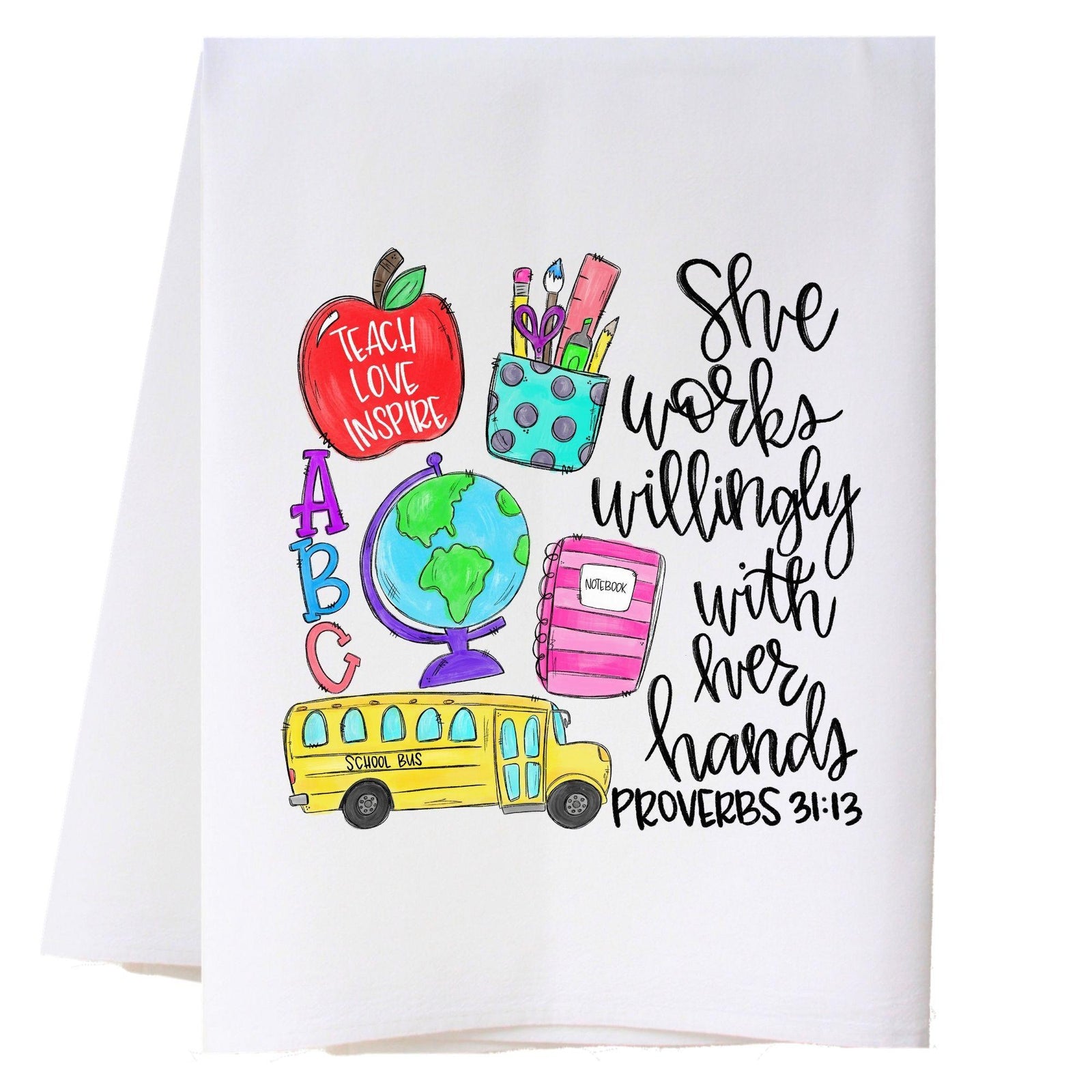Teacher Proverbs 31 Kitchen Towel Kitchen Towels - Southern Sisters