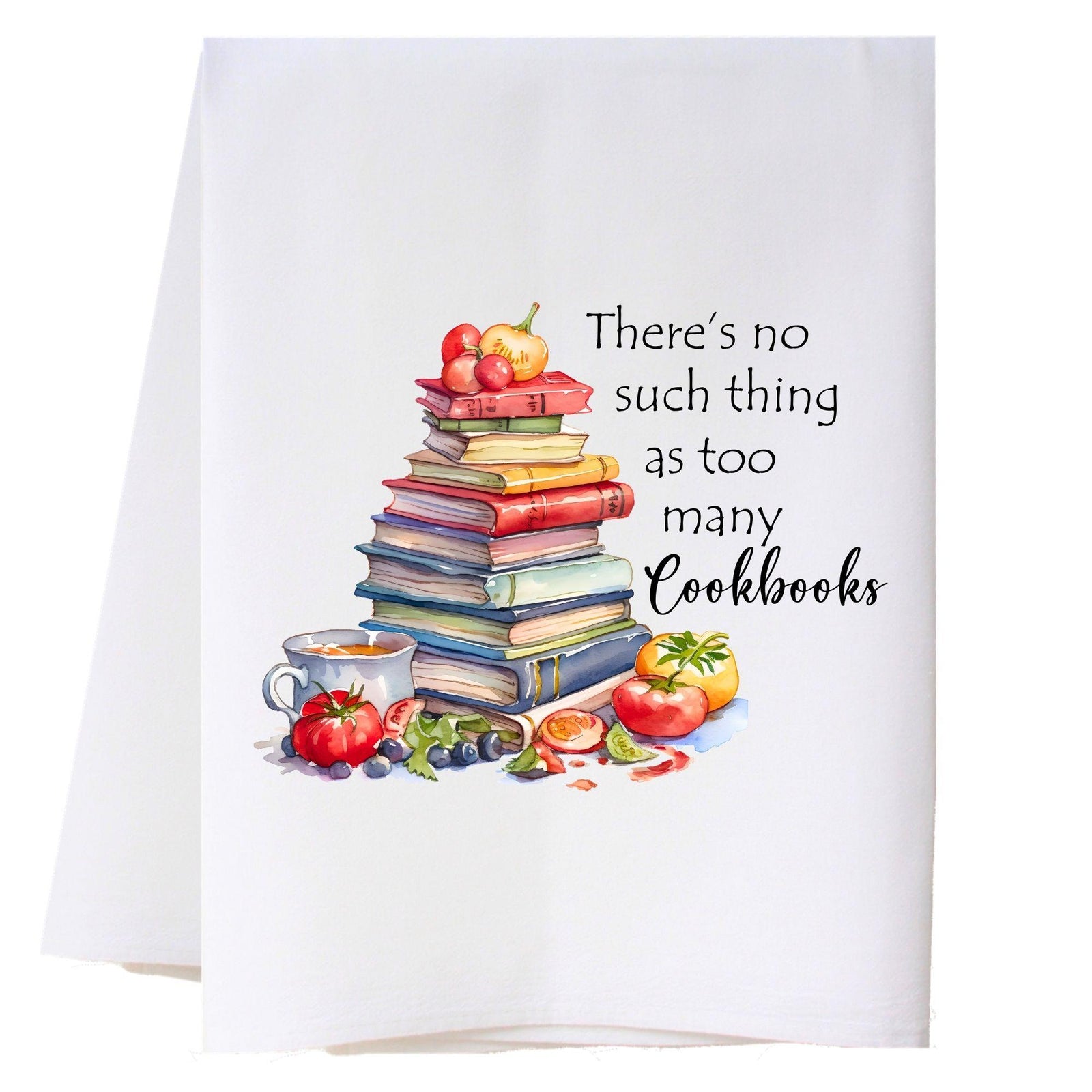Too Many Cookbooks Kitchen Towel Kitchen Towels - Southern Sisters