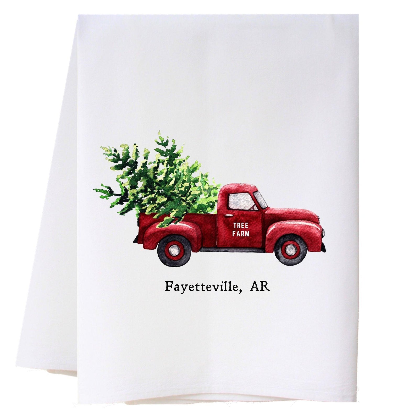 Tree Farm Truck Kitchen Towel