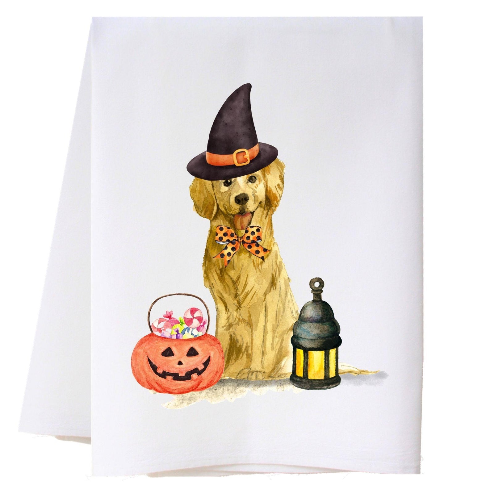 Trick Or Treat Dog Kitchen Towel