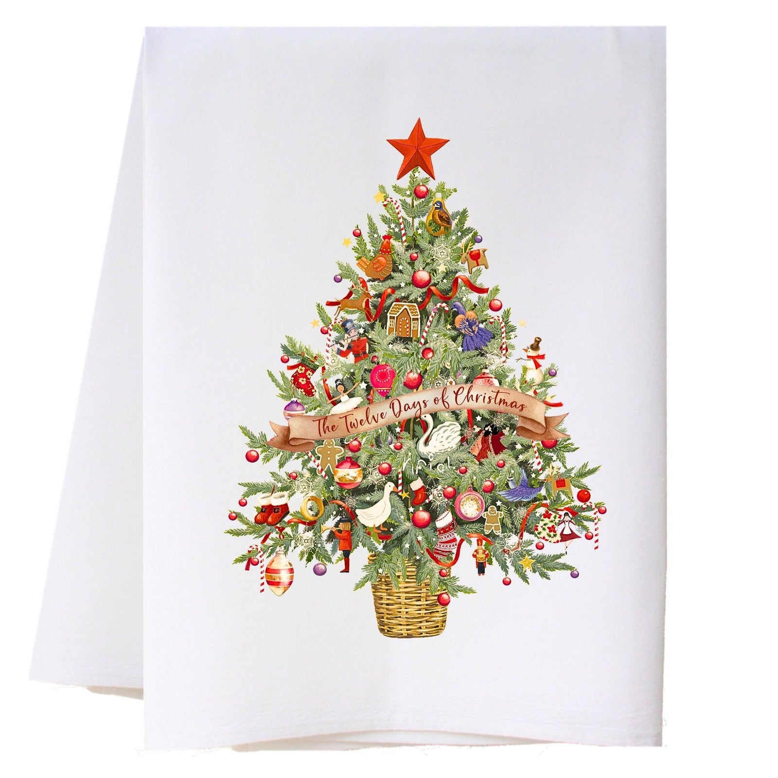 Twelve Days Tree Kitchen Towel