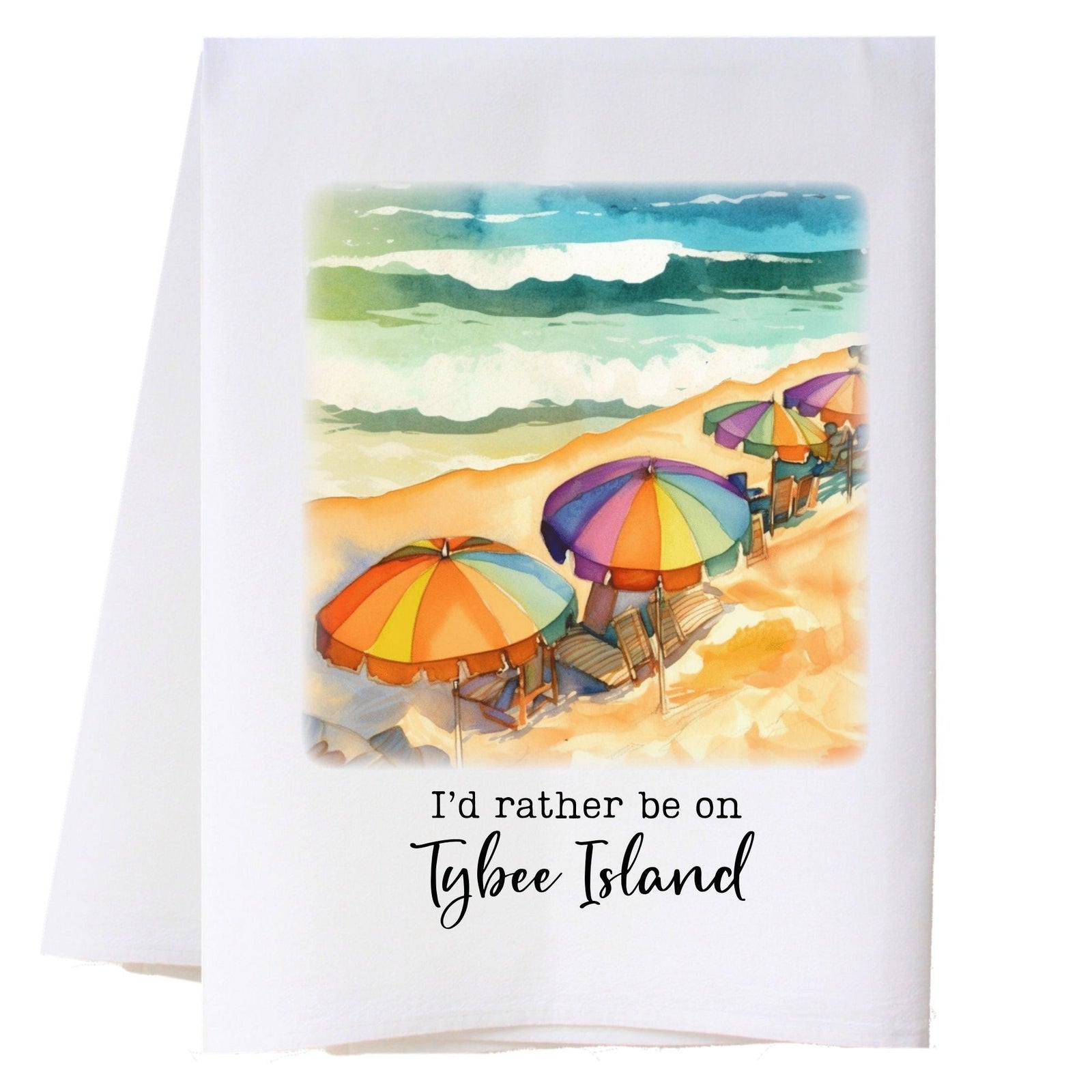 Umbrellas On Beach Kitchen Towel Kitchen Towels - Southern Sisters