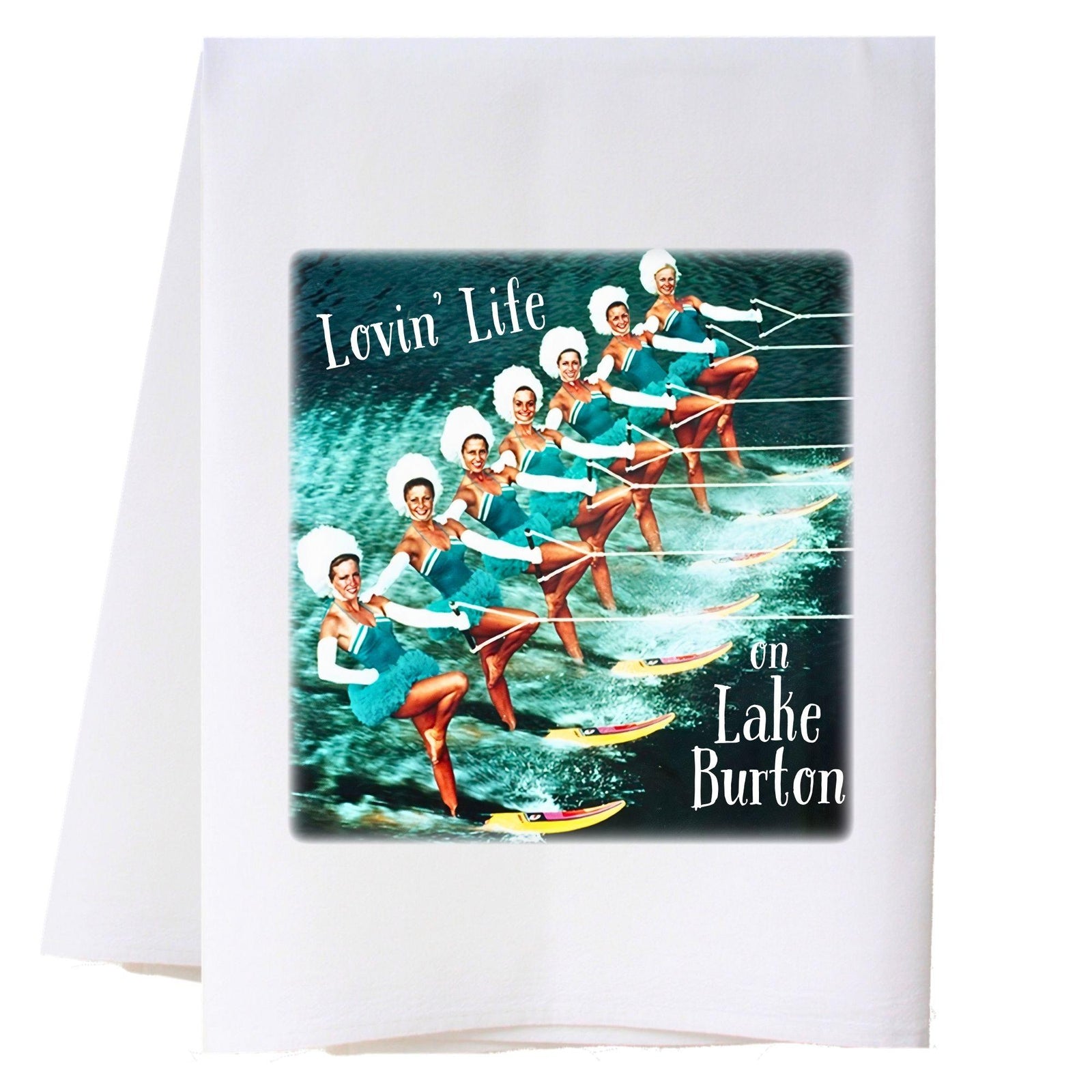 Water Skiers Kitchen Towel