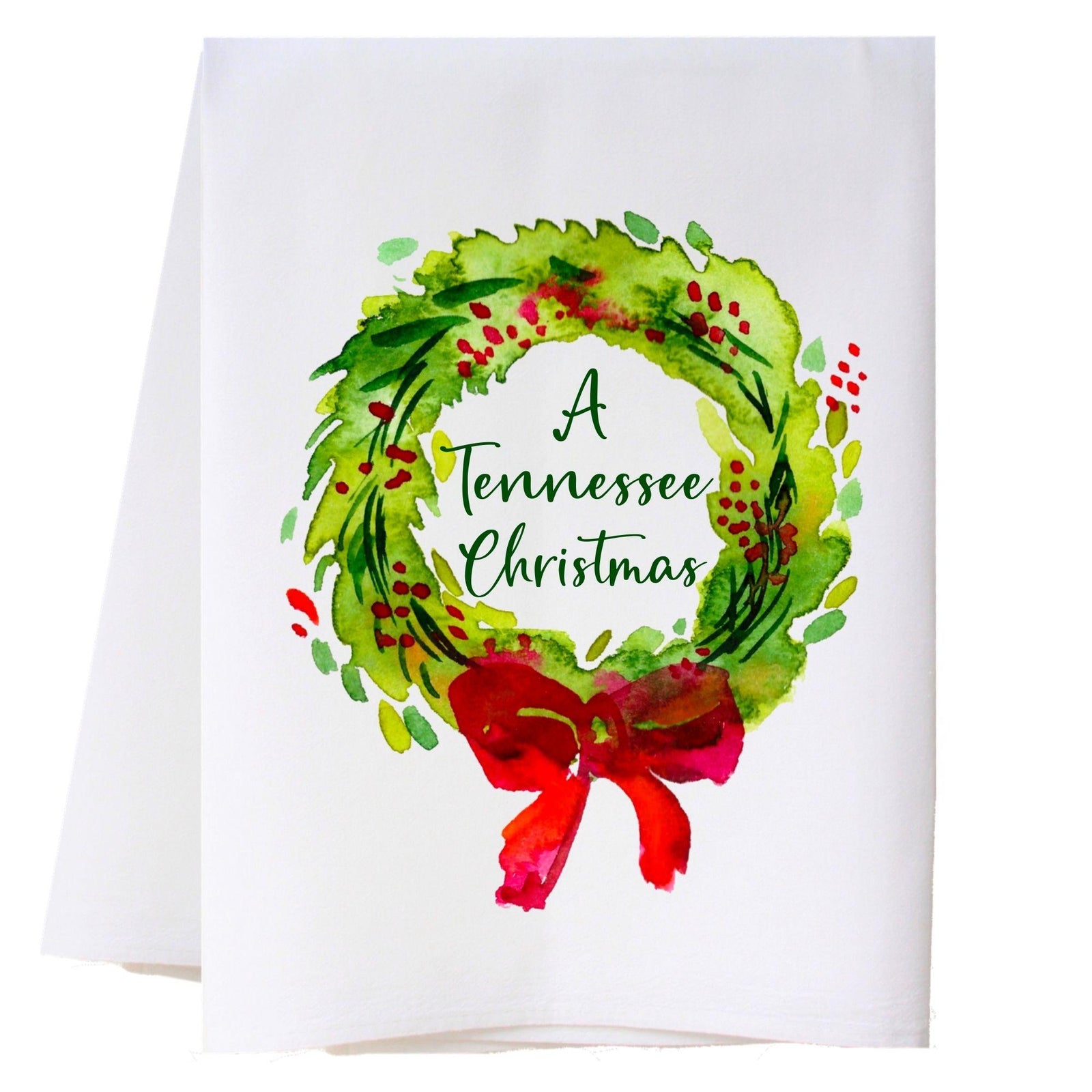 Watercolor Wreath Kitchen Towel Kitchen Towels - Southern Sisters