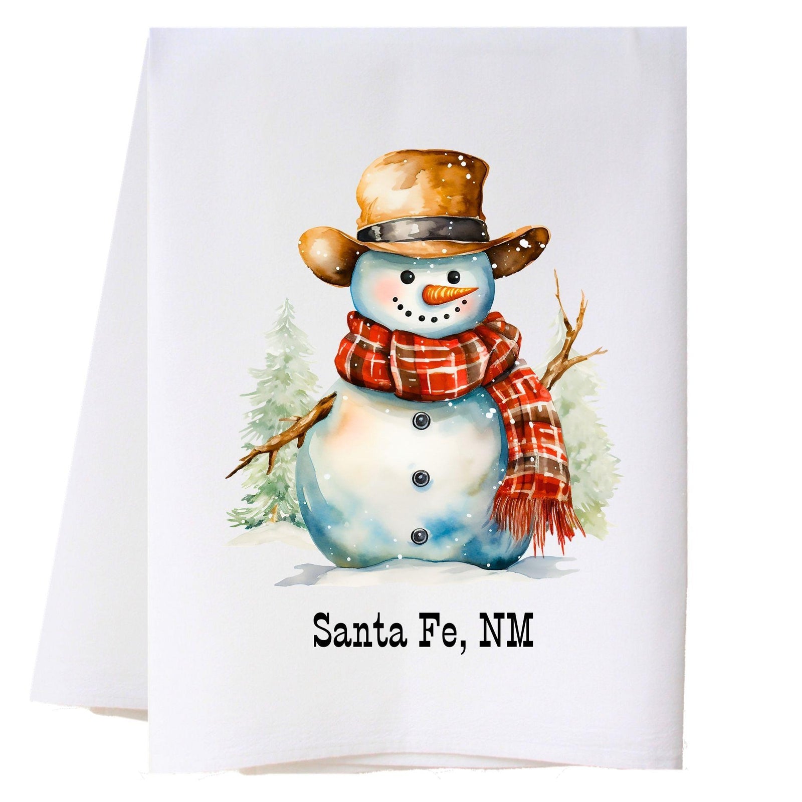 Western Snowman Kitchen Towel