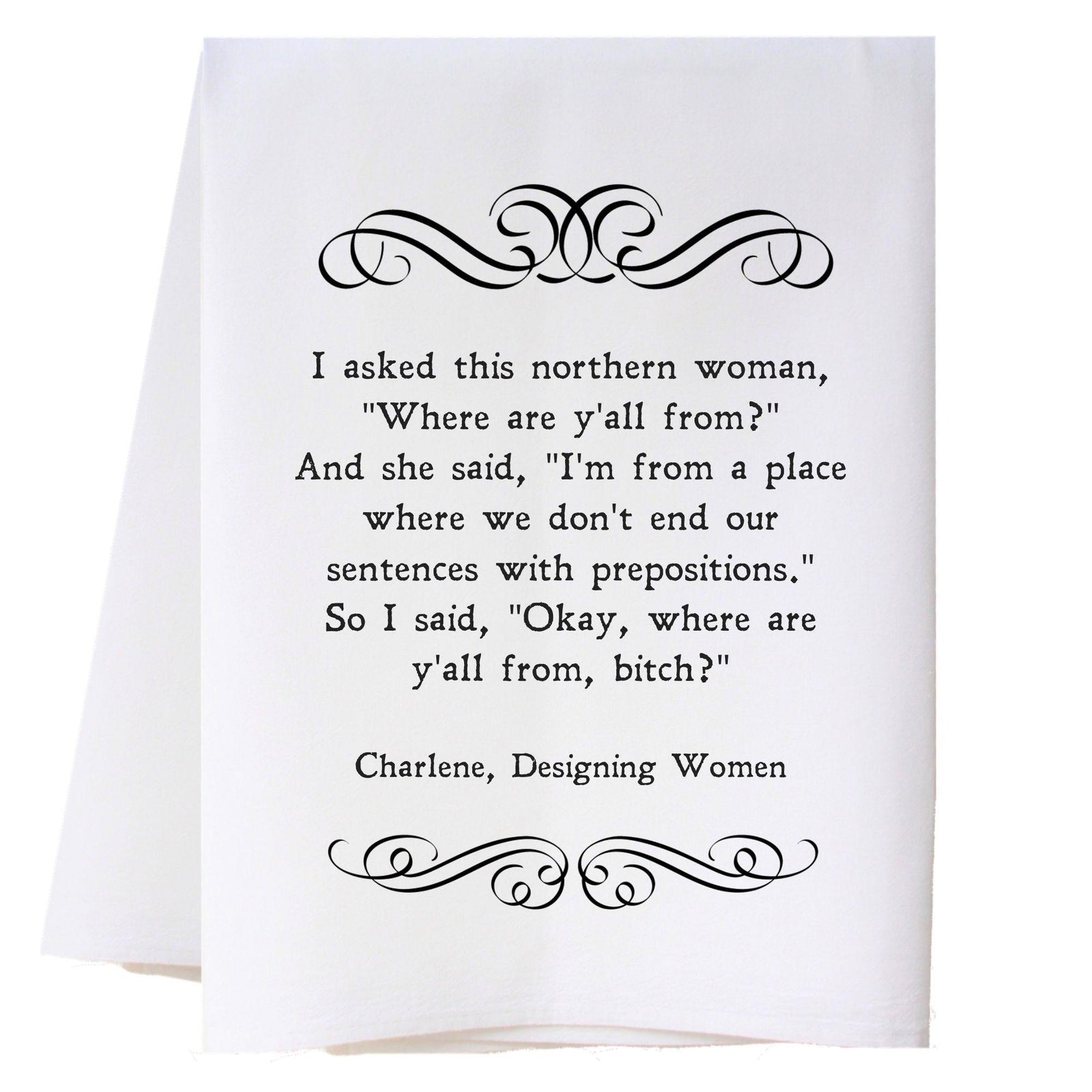 Where Are Y'all From Kitchen Towel