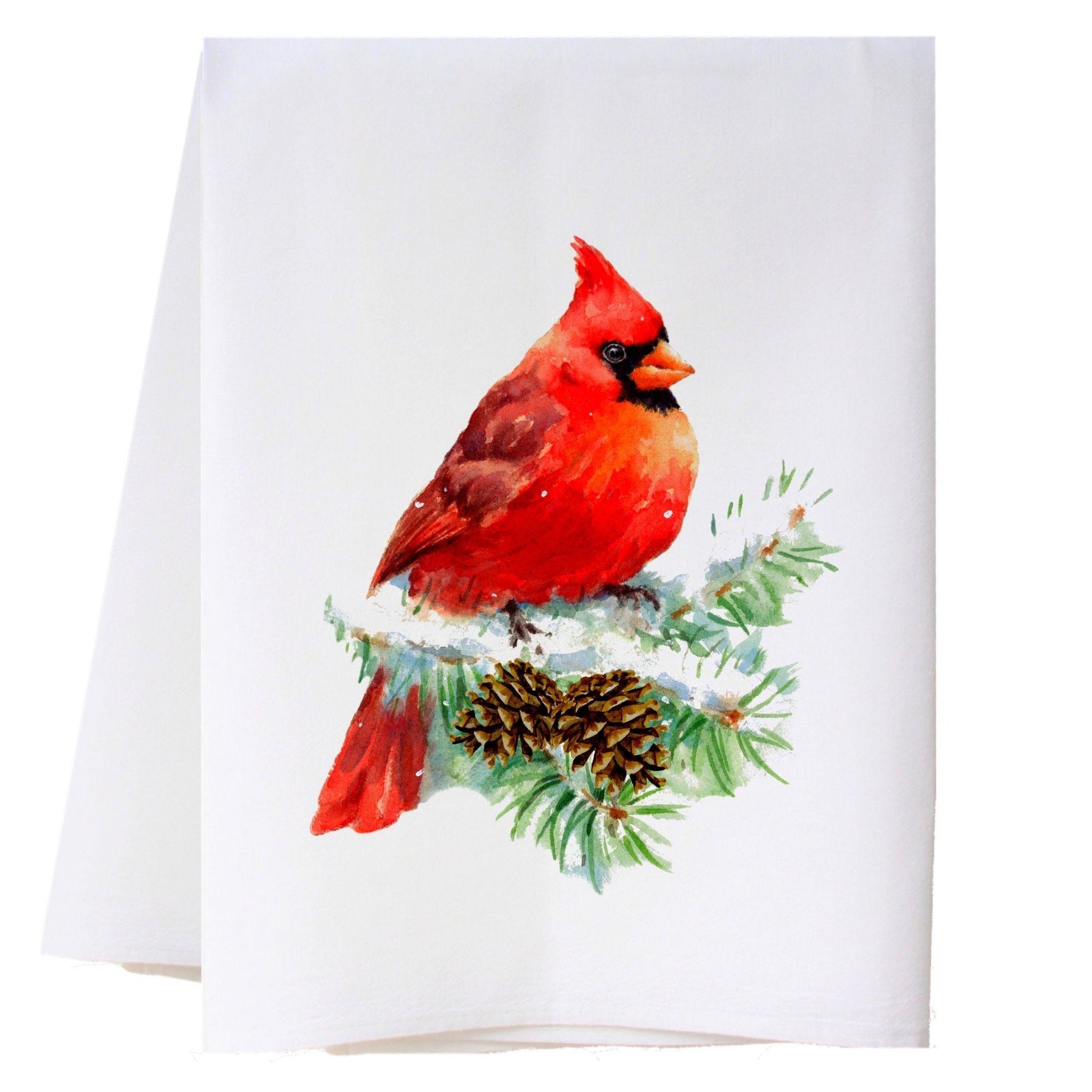 Winter Cardinal Kitchen Towel
