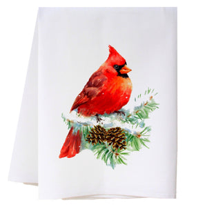 Winter Cardinal Kitchen Towel