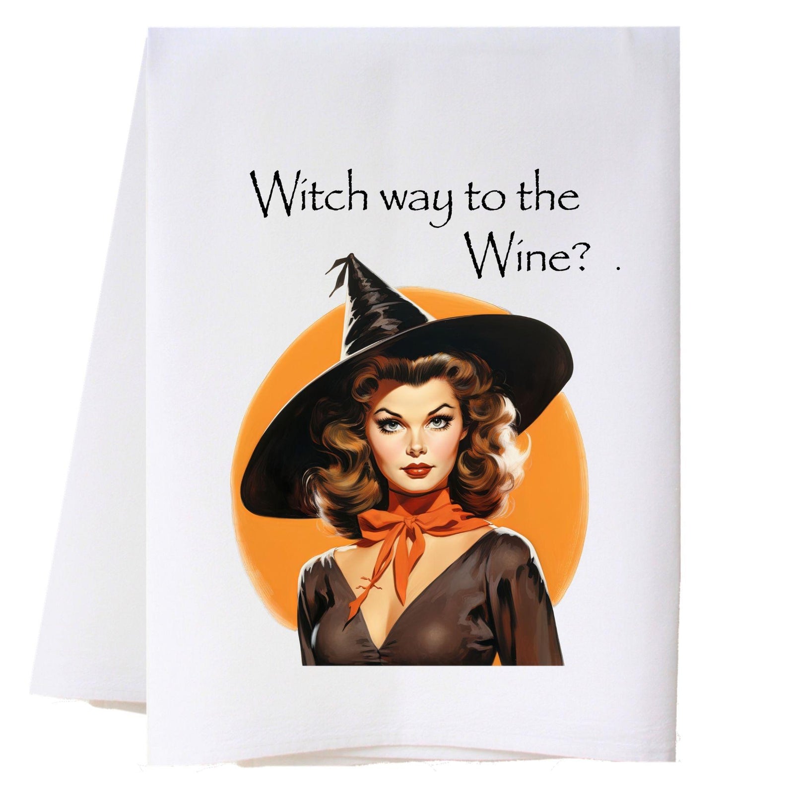 Witch Way To The Wine Kitchen Towel