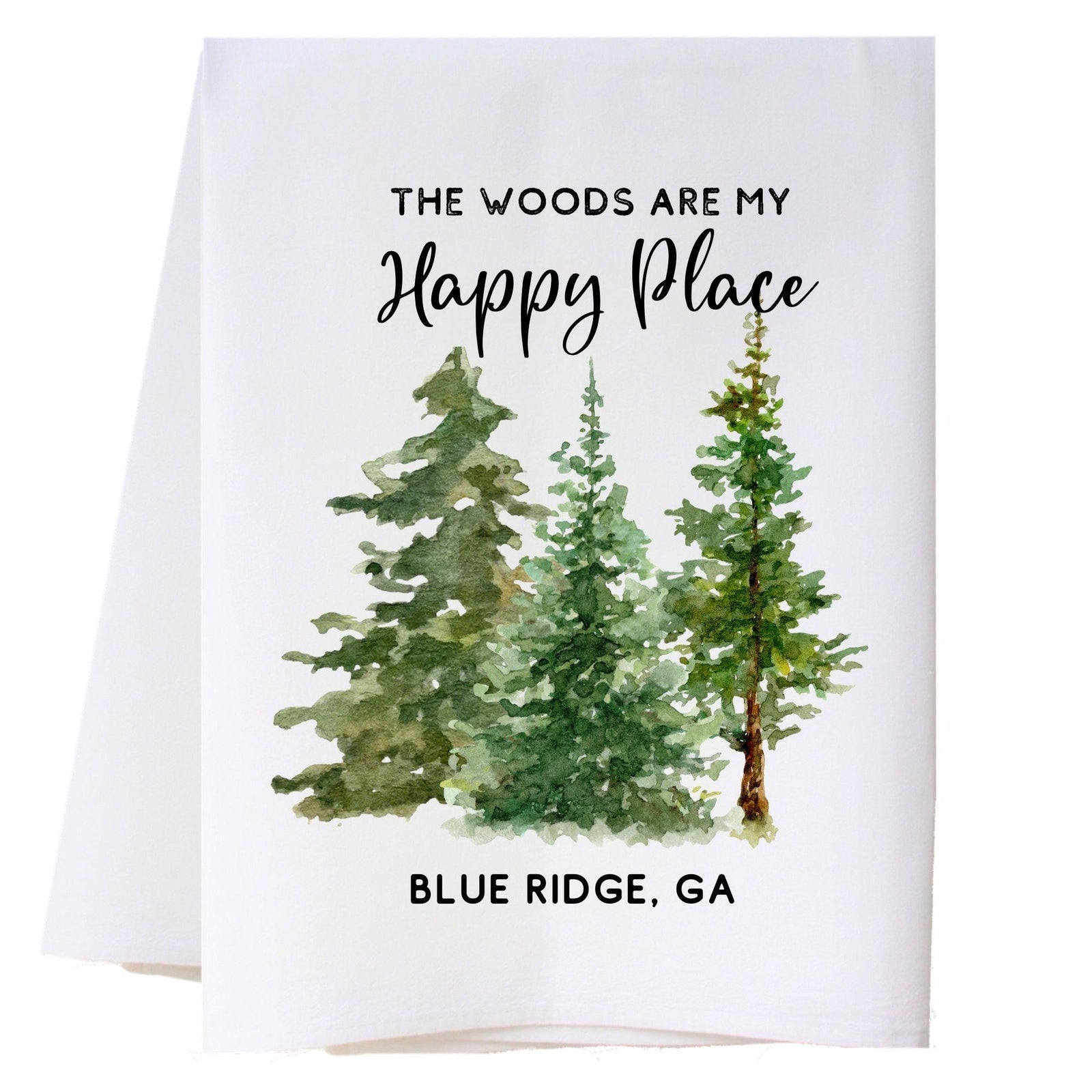 Woods Happy Place Kitchen Towel
