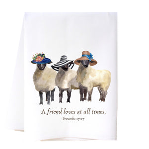 A Friend Loves Flour Sack Towel Kitchen Towel/Dishcloth - Southern Sisters