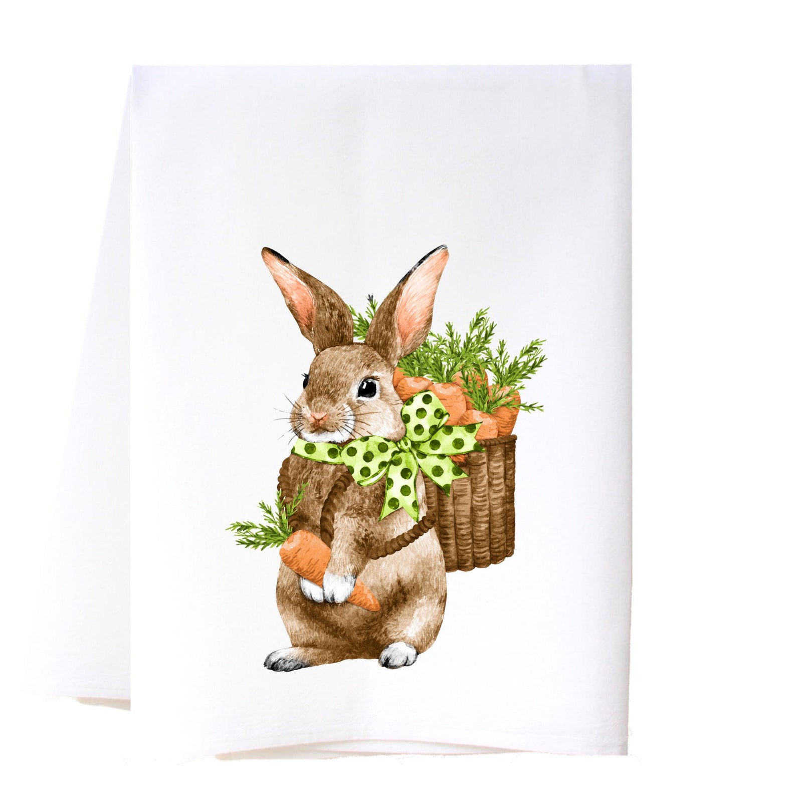 Bunny And Carrots Flour Sack Towel Kitchen Towel/Dishcloth - Southern Sisters