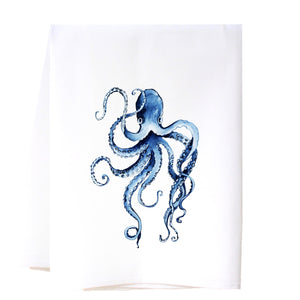 Blue Octopus Flour Sack Towel Kitchen Towel/Dishcloth - Southern Sisters